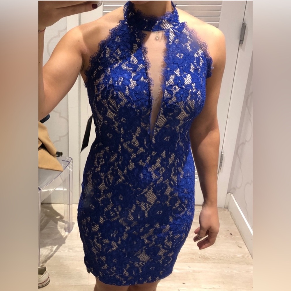Halter Lace Cocktail Dress